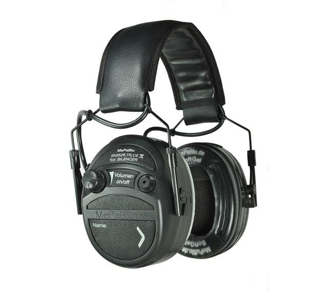MePaBlu SILENCER Plus aktiver Gehörschutz mit 10-facher Verstärkung für Schiess-Sport
